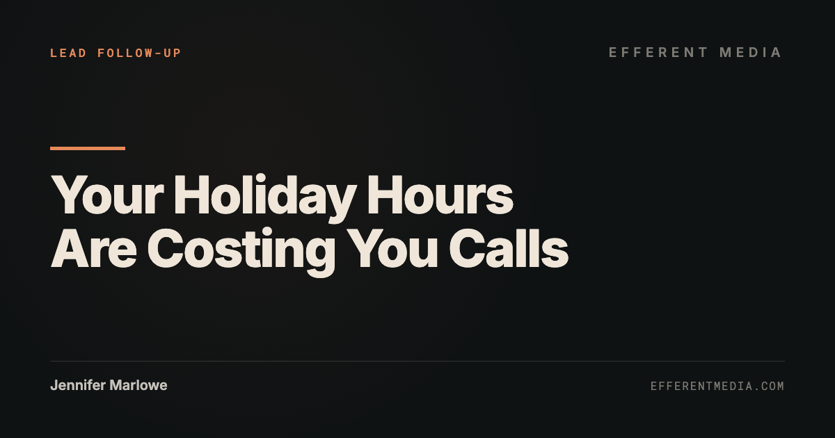 Your Holiday Hours Are Costing You Calls