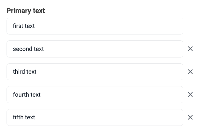 Primary text options