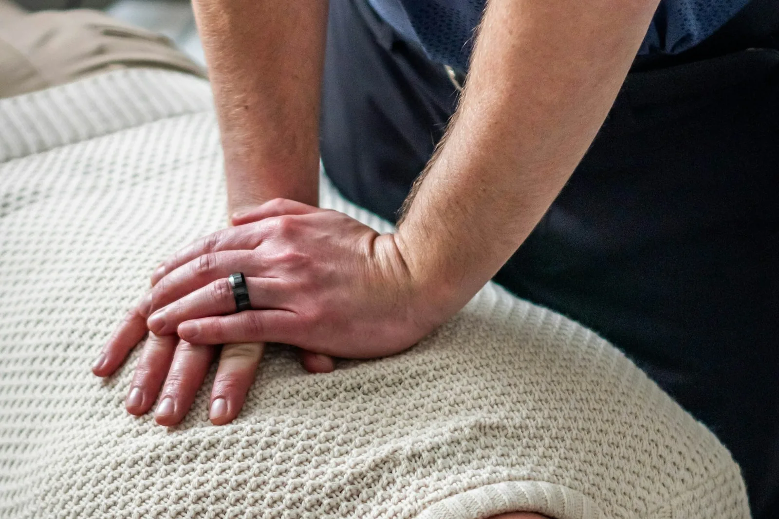A chiropractor treating a patient